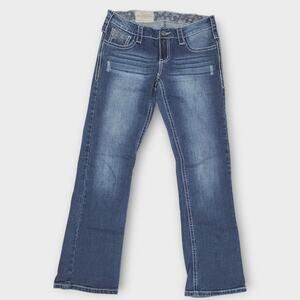 Petrol Jeans Women's 32x31 Dark Wash Bootcut Brenda Embroidered Pockets Low-Rise